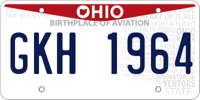 OH license plate GKH1964
