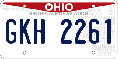 OH license plate GKH2261
