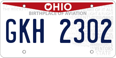 OH license plate GKH2302