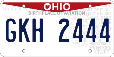 OH license plate GKH2444