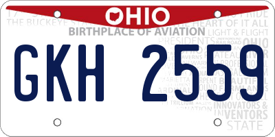 OH license plate GKH2559