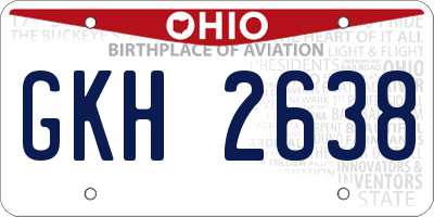 OH license plate GKH2638