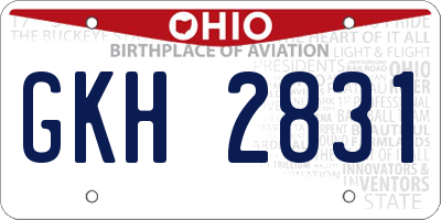 OH license plate GKH2831