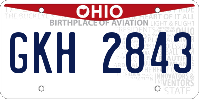 OH license plate GKH2843