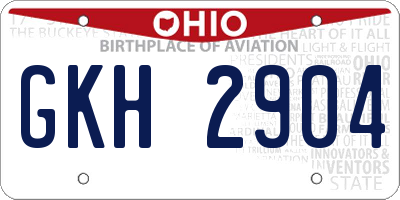OH license plate GKH2904