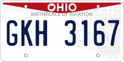 OH license plate GKH3167