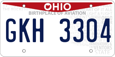 OH license plate GKH3304