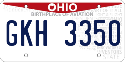 OH license plate GKH3350