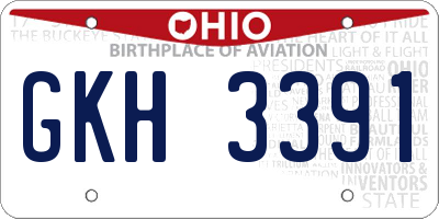 OH license plate GKH3391