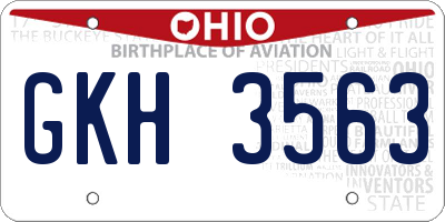 OH license plate GKH3563