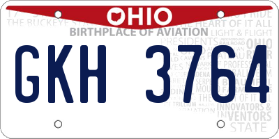 OH license plate GKH3764