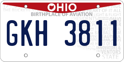 OH license plate GKH3811