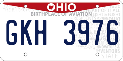 OH license plate GKH3976