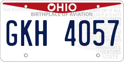 OH license plate GKH4057