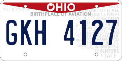 OH license plate GKH4127