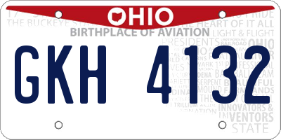 OH license plate GKH4132