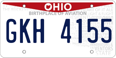 OH license plate GKH4155