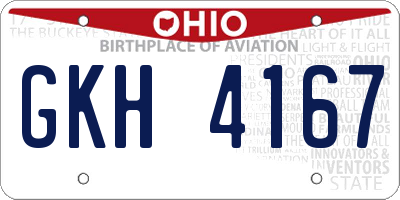 OH license plate GKH4167