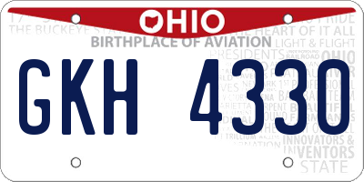 OH license plate GKH4330