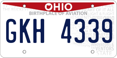 OH license plate GKH4339