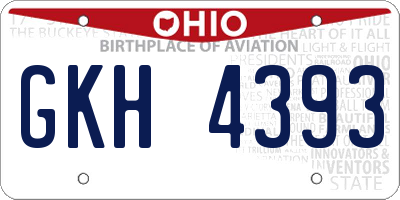OH license plate GKH4393