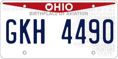 OH license plate GKH4490
