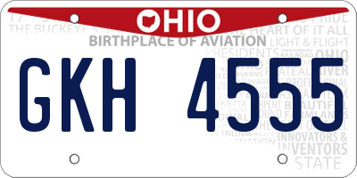 OH license plate GKH4555
