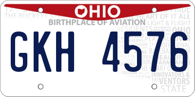 OH license plate GKH4576
