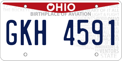 OH license plate GKH4591