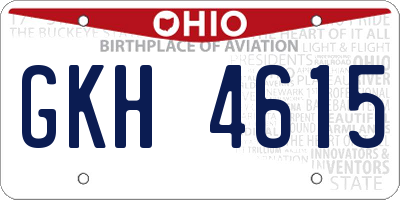 OH license plate GKH4615