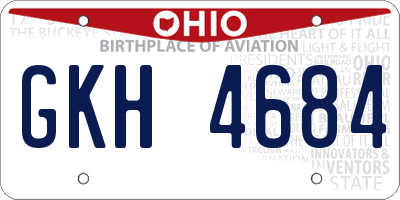 OH license plate GKH4684
