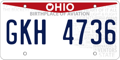 OH license plate GKH4736