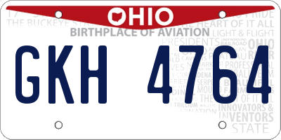 OH license plate GKH4764