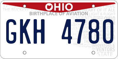 OH license plate GKH4780
