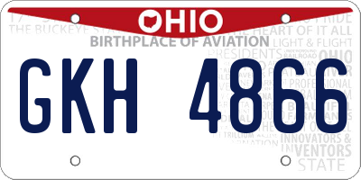 OH license plate GKH4866