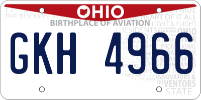 OH license plate GKH4966