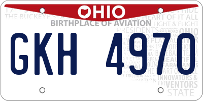 OH license plate GKH4970