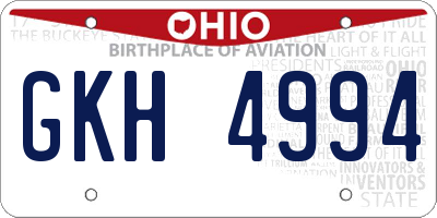 OH license plate GKH4994