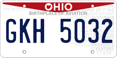 OH license plate GKH5032