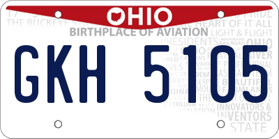 OH license plate GKH5105