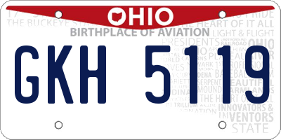 OH license plate GKH5119