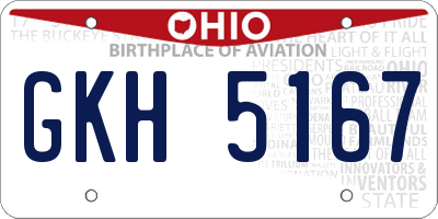 OH license plate GKH5167