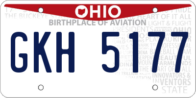 OH license plate GKH5177