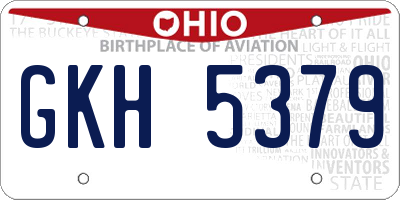 OH license plate GKH5379