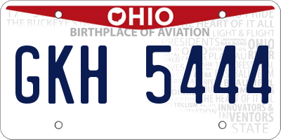 OH license plate GKH5444