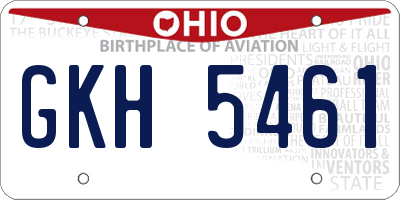 OH license plate GKH5461