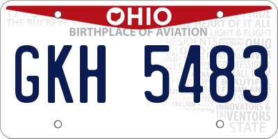 OH license plate GKH5483
