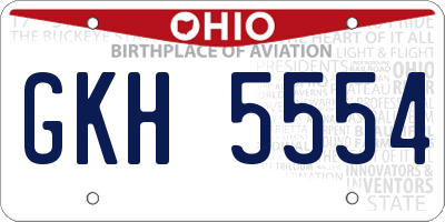 OH license plate GKH5554