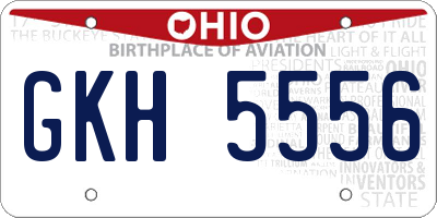 OH license plate GKH5556