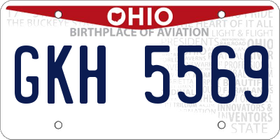 OH license plate GKH5569